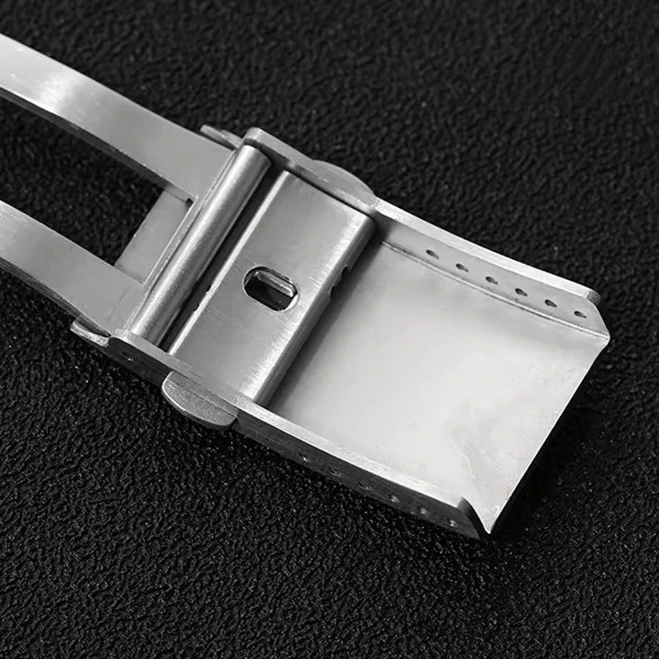 Original Watch Buckle 316L Solid Stainless Steel Double Push Extendable Adjustable Folding Watch Clasp 16/18/20/22mm