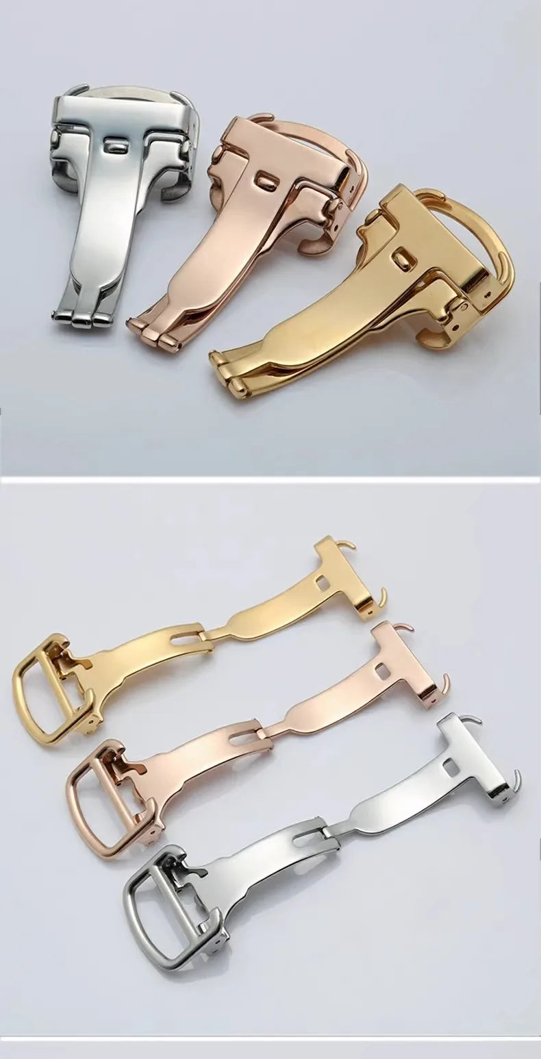 Stainless steel watch buckle For Cartier BALLON BlEU Tank Calibre 12mm 14mm 16mm 18mm 20mm silver rose gold watch folding buckle