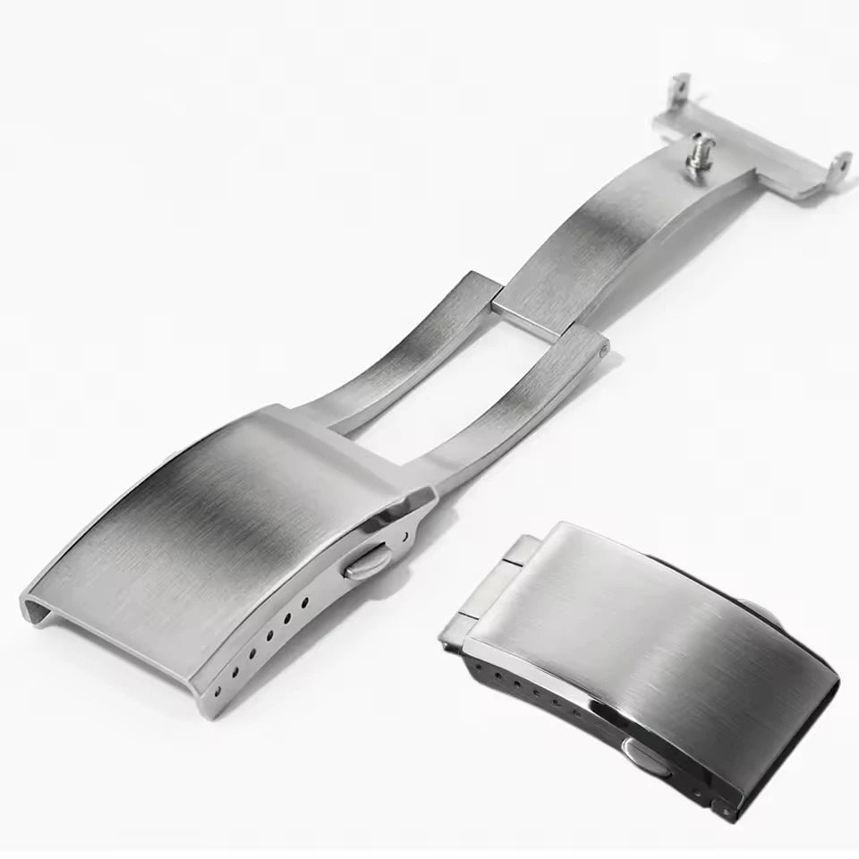 Original Watch Buckle 316L Solid Stainless Steel Double Push Extendable Adjustable Folding Watch Clasp 16/18/20/22mm