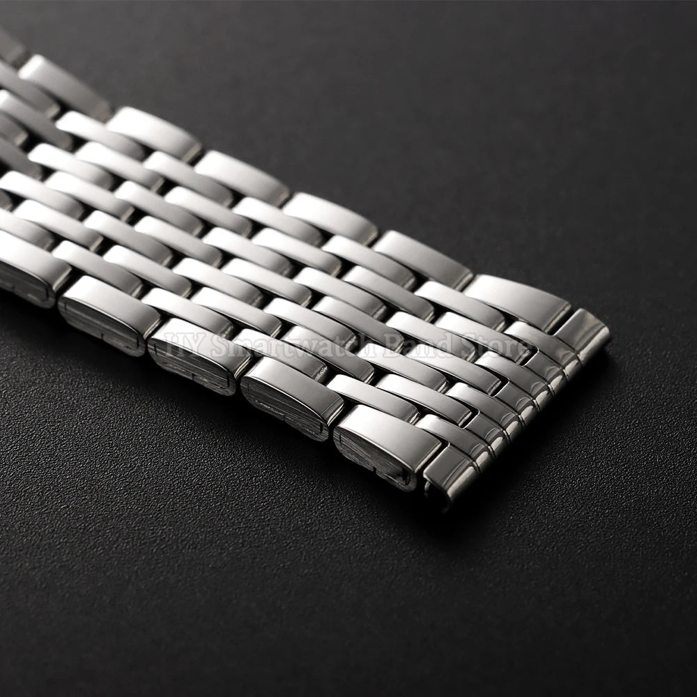 Stainless Steel Watch Bands 18mm 20mm 22mm for Men Women Universal Sport Bracelet Replacement Metal Folding Buckle Wrist Band