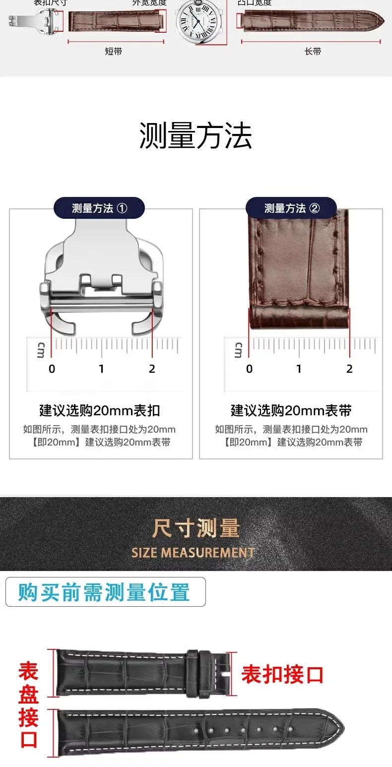 Stainless steel watch buckle For Cartier BALLON BlEU Tank Calibre 12mm 14mm 16mm 18mm 20mm silver rose gold watch folding buckle