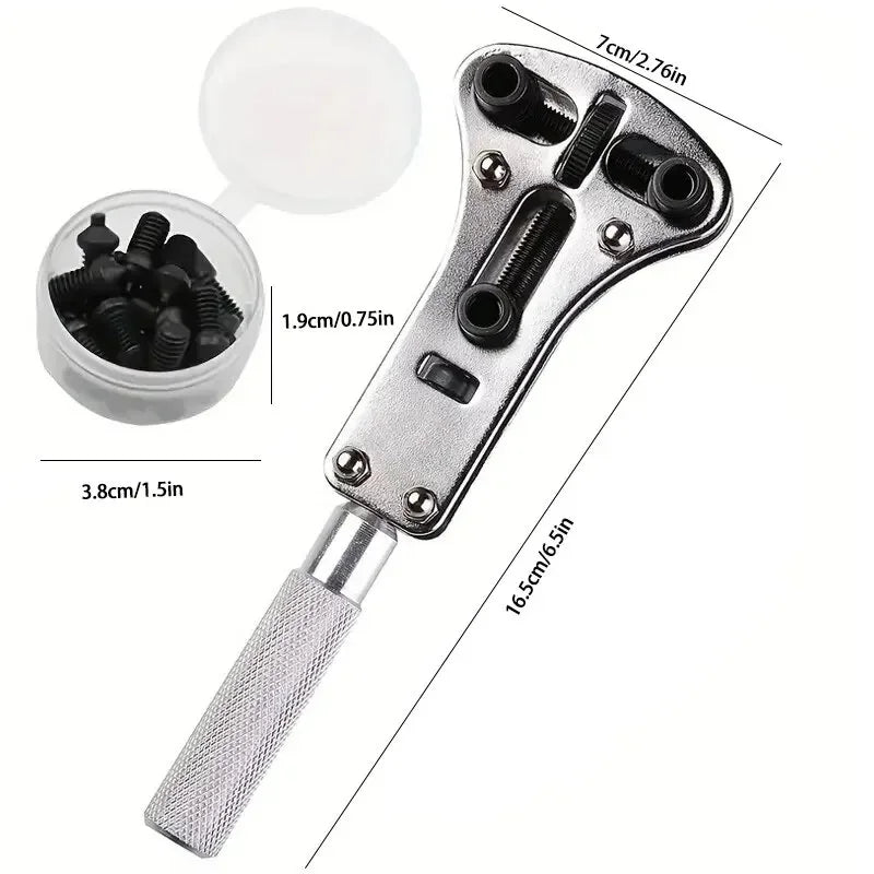 Watch Repair Tool Waterproof Screw Adjustable 3 Claws Back Case Opener Wrench Remover Watch Battery Press Closer Remover Wrench