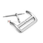 Solid Stainless Steel Watch Buckle 12/14/16/17/18/20mm/22mm Watchband Metal Square Button Polished Clasps Silver Black Rose Gold