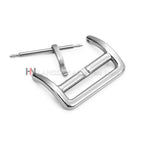 Solid Stainless Steel Watch Buckle 12/14/16/17/18/20mm/22mm Watchband Metal Square Button Polished Clasps Silver Black Rose Gold