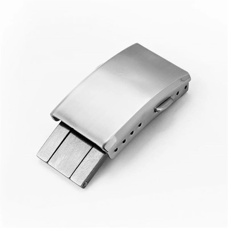 Original Watch Buckle 316L Solid Stainless Steel Double Push Extendable Adjustable Folding Watch Clasp 16/18/20/22mm