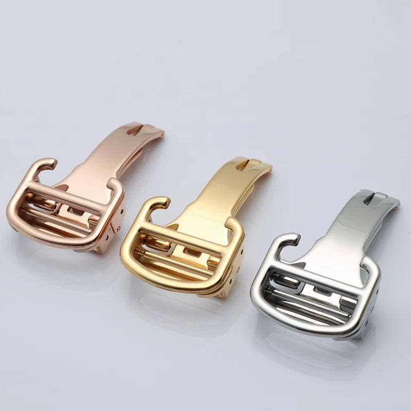Stainless steel watch buckle For Cartier BALLON BlEU Tank Calibre 12mm 14mm 16mm 18mm 20mm silver rose gold watch folding buckle