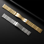 Stainless Steel Watch Bands 18mm 20mm 22mm for Men Women Universal Sport Bracelet Replacement Metal Folding Buckle Wrist Band