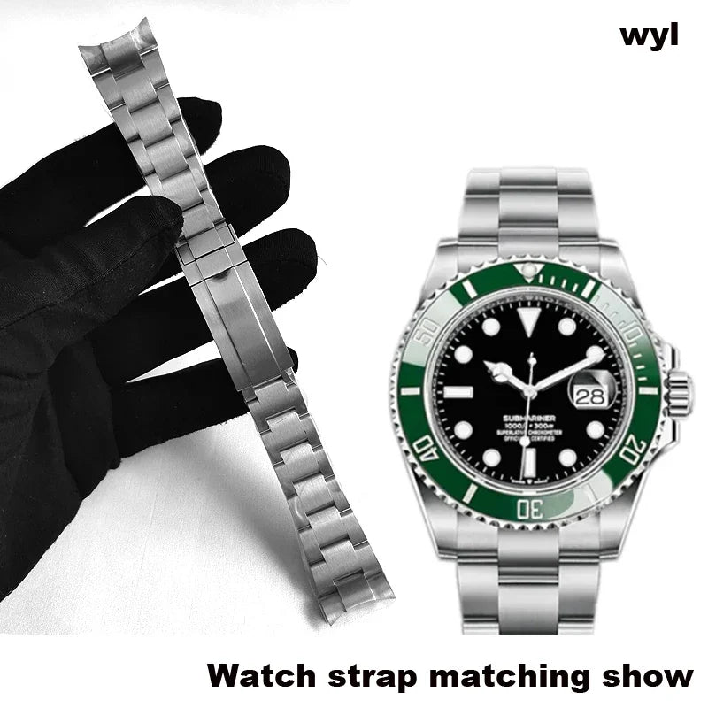 Stainless Steel Strap – Diver Style (20mm / 21mm Compatible)