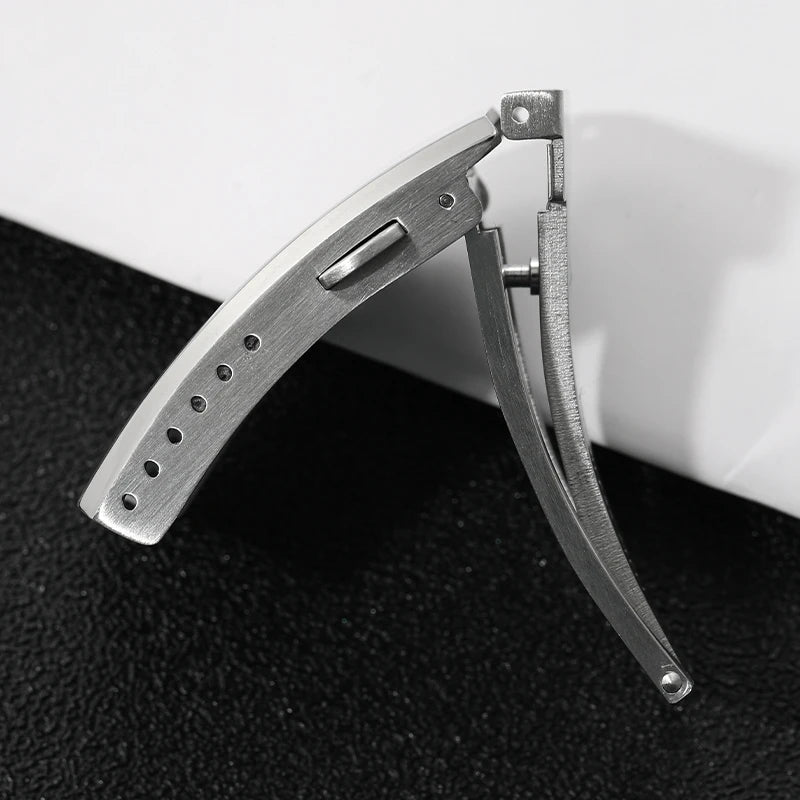 Original Watch Buckle 316L Solid Stainless Steel Double Push Extendable Adjustable Folding Watch Clasp 16/18/20/22mm