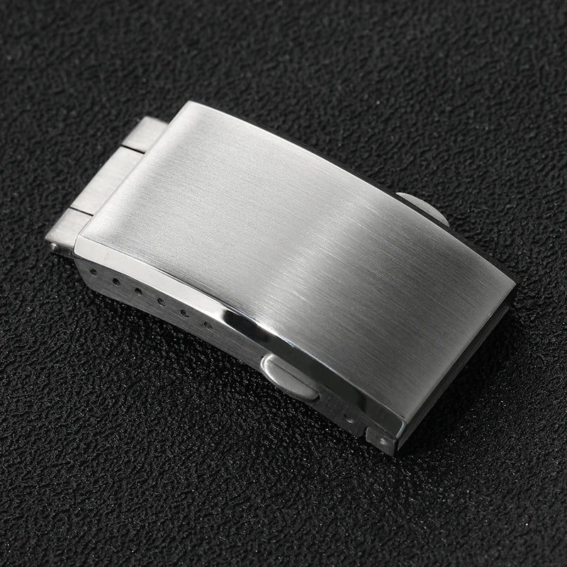 Original Watch Buckle 316L Solid Stainless Steel Double Push Extendable Adjustable Folding Watch Clasp 16/18/20/22mm
