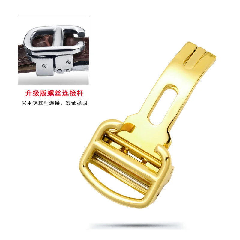 Stainless steel watch buckle For Cartier BALLON BlEU Tank Calibre 12mm 14mm 16mm 18mm 20mm silver rose gold watch folding buckle