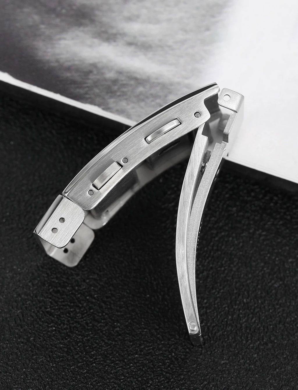 Original Watch Buckle 316L Solid Stainless Steel Double Push Extendable Adjustable Folding Watch Clasp 16/18/20/22mm