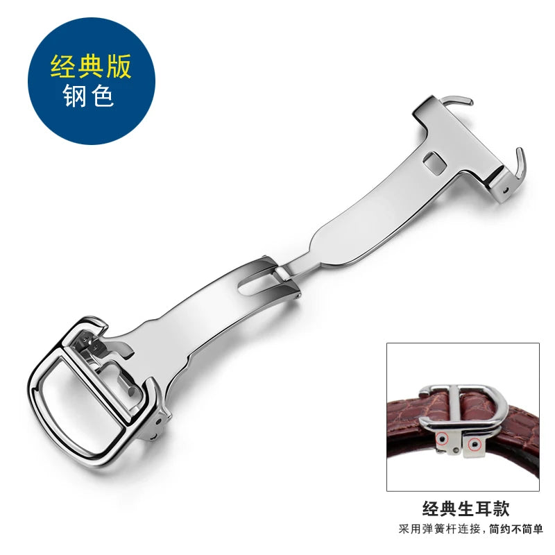 Stainless steel watch buckle For Cartier BALLON BlEU Tank Calibre 12mm 14mm 16mm 18mm 20mm silver rose gold watch folding buckle