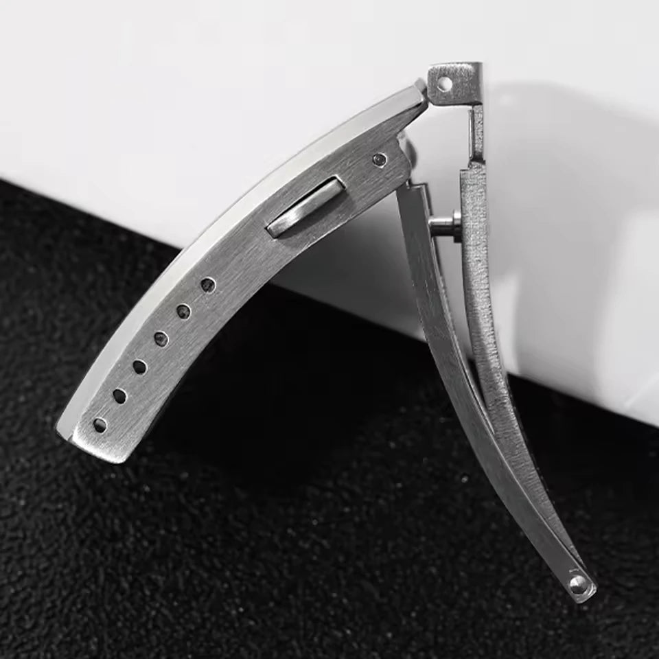 Original Watch Buckle 316L Solid Stainless Steel Double Push Extendable Adjustable Folding Watch Clasp 16/18/20/22mm