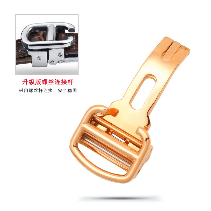 Stainless steel watch buckle For Cartier BALLON BlEU Tank Calibre 12mm 14mm 16mm 18mm 20mm silver rose gold watch folding buckle