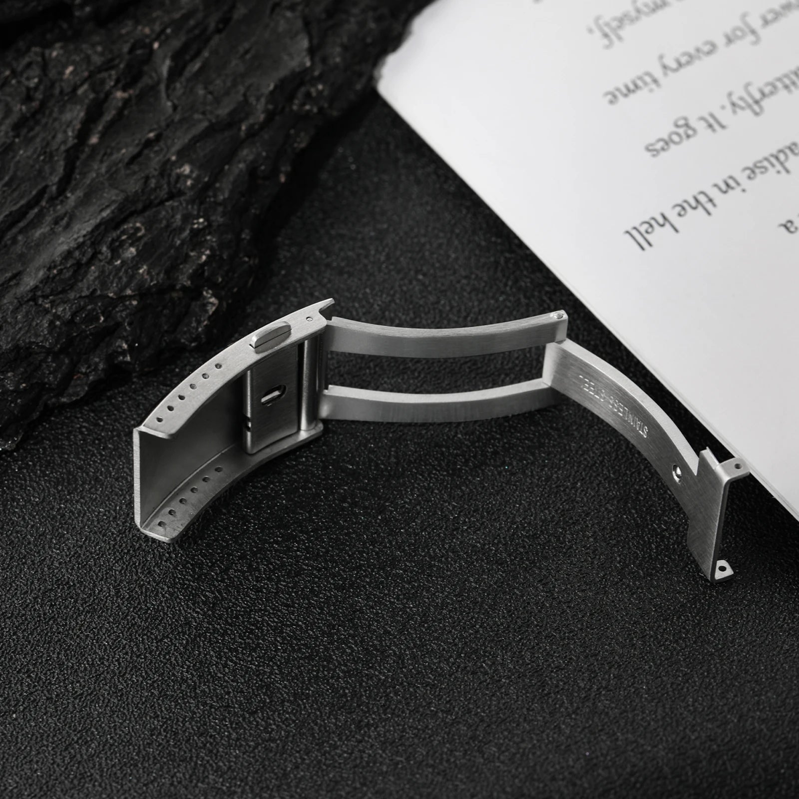 Original Watch Buckle 316L Solid Stainless Steel Double Push Extendable Adjustable Folding Watch Clasp 16/18/20/22mm