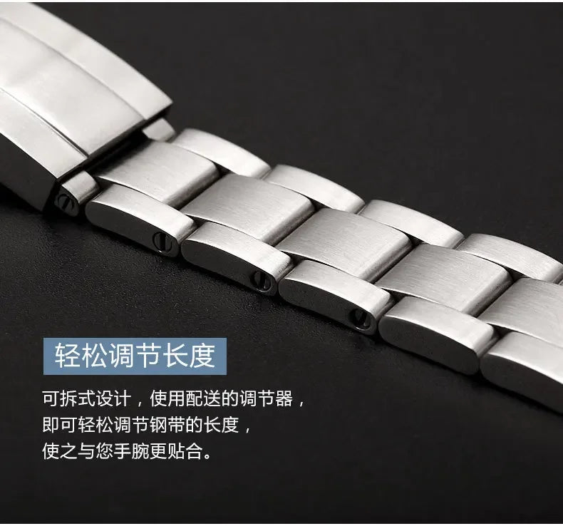 Stainless Steel Strap – Diver Style (20mm / 21mm Compatible)