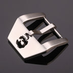 Stainless Steel Watch Band Buckle 20 22 24 26mm Silver Brushed Watchband Skull Clasp Strap Accessories