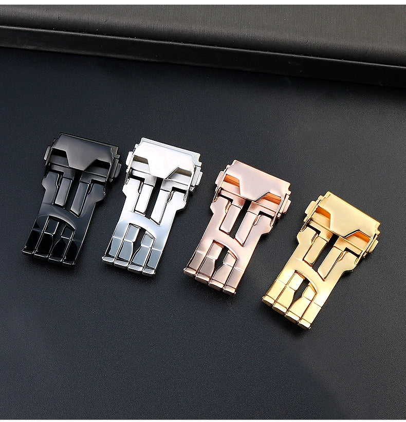 For Hublot Fusion Classic Big Bang Watch Folding Clasp 18 22MM Stainless Steel Buckle Leather rubber Strap accessories with Tool