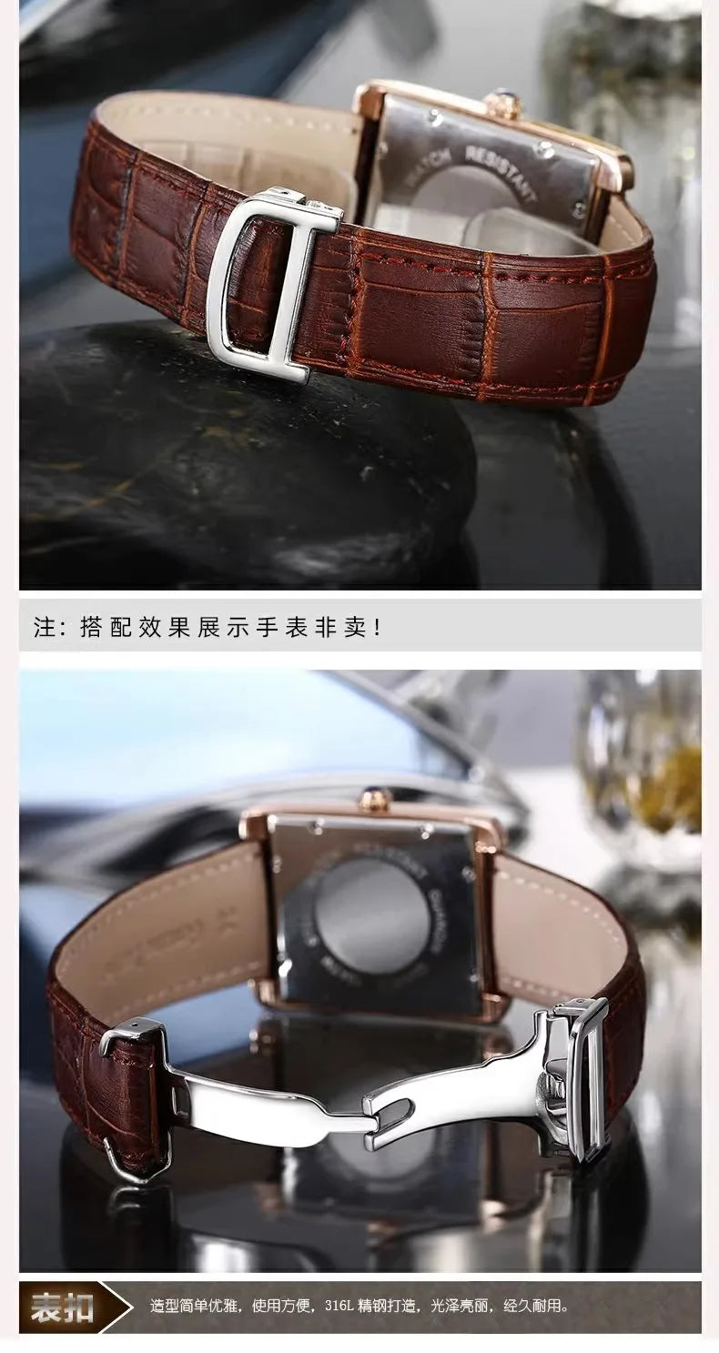 Stainless steel watch buckle For Cartier BALLON BlEU Tank Calibre 12mm 14mm 16mm 18mm 20mm silver rose gold watch folding buckle