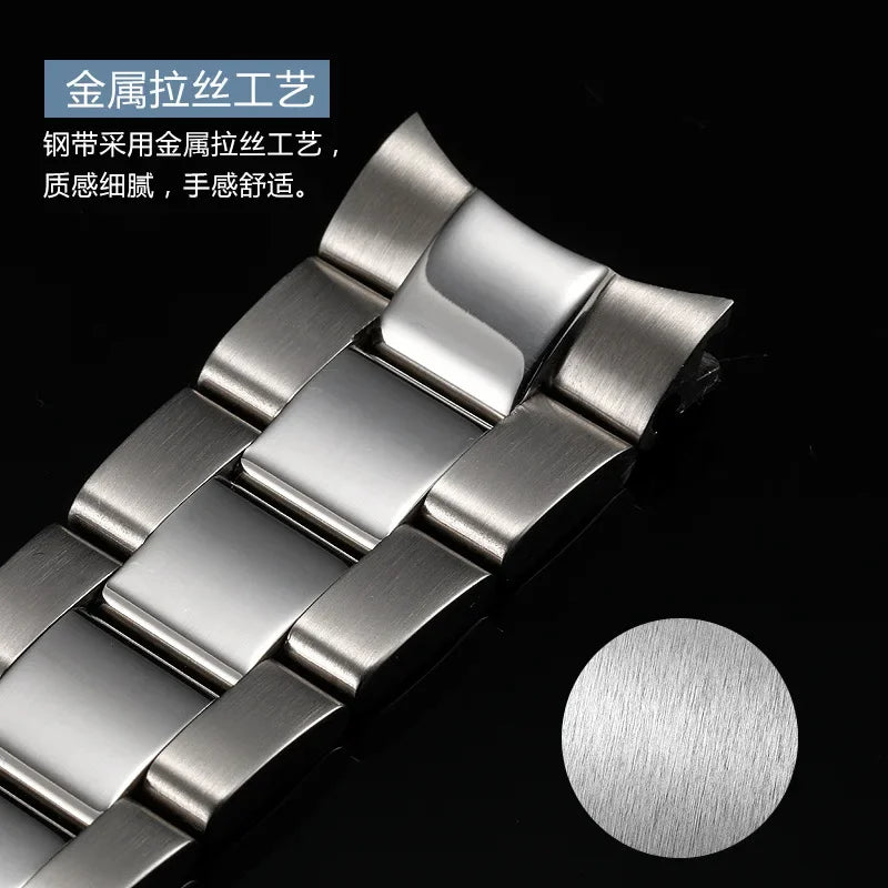 Stainless Steel Strap – Diver Style (20mm / 21mm Compatible)