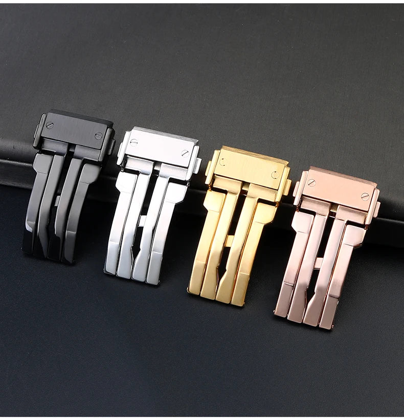 For Hublot Fusion Classic Big Bang Watch Folding Clasp 18 22MM Stainless Steel Buckle Leather rubber Strap accessories with Tool