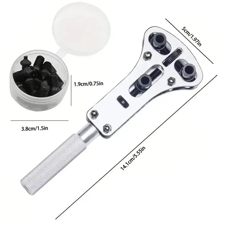Watch Repair Tool Waterproof Screw Adjustable 3 Claws Back Case Opener Wrench Remover Watch Battery Press Closer Remover Wrench